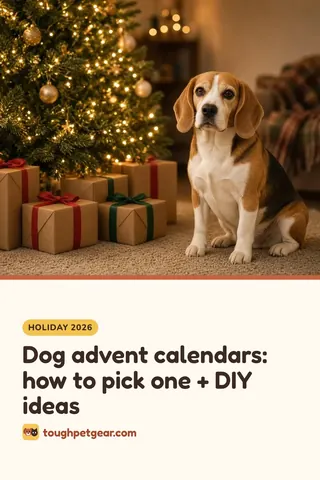 Pinterest pin: Dog advent calendars for 2026 from Tough Pet Gear