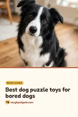 Pinterest pin: Best dog puzzle toys for bored dogs from Tough Pet Gear